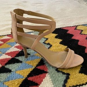 Nine West Nude Leather Heel